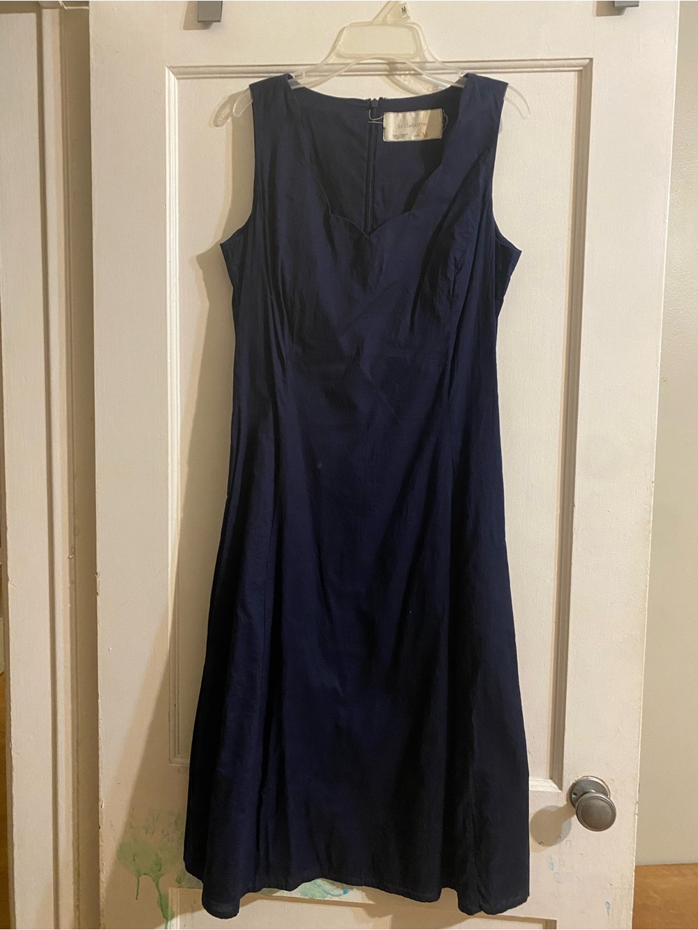 Liz Claiborne Navy Sleeveless A-Line Dress